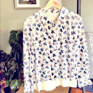 TORY BURCH Floral Silk Blouse